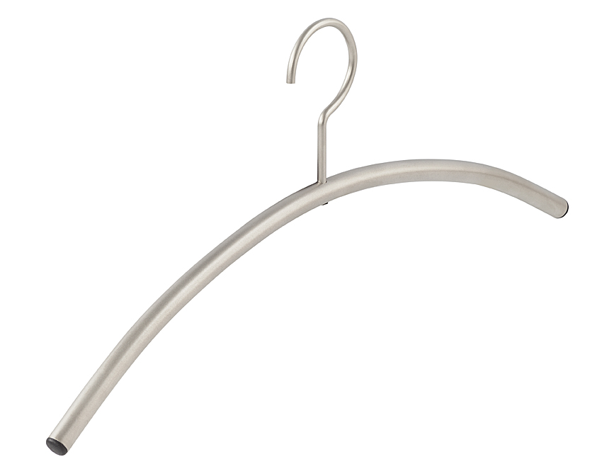 Weber Rohr-Kleiderbügel Timeless, 45 cm Länge, 12 mm Durchmesser, in Matt-Vernickelt - Robuster und eleganter Metall-Kleiderbügel, ideal für Mäntel, Jacken und Anzüge
